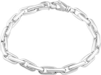 Pompeii3 Mens Long Round Link 14k Gold (40gram) or Platinum (65gram) Bracelet 8.5