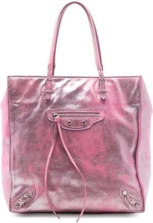 Balenciaga Pre-owned Tote Bags, female, Pink, Size: ONE SIZE Pre-owned Leather Tote