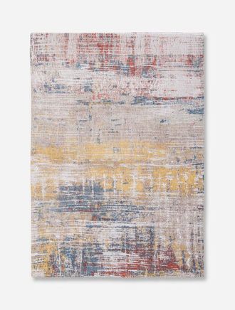 Louis De Poortere Streaks Design - Alfombra Abstracta Atlantic - Hecha En B&eacute;lgica - Acabado A Mano - Natural Antideslizante - Algod&oacute;n - Poli&eacute;ster - Montauk Multi - 140 