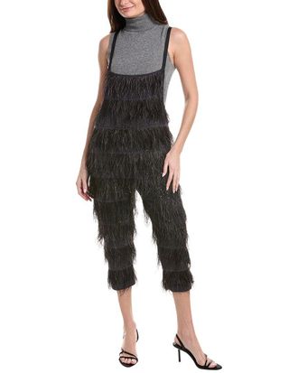 Brunello Cucinelli Feather Silk-Blend Jumpsuit