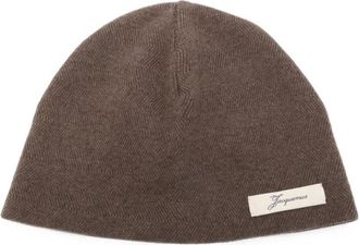 Jacquemus Brown Le Bonnet Logo Beanie Cap