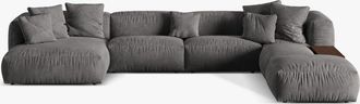 MICADONI Modulares Design Panorama Sofa Martina - Samtbezug Grau