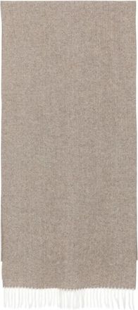 La Fileria Visgraat Sjaal met Franjes - Heren - Wintersjaals - Grijs - ONE Size - Wol - Accessoires