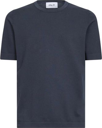 D4.0 Ribbed Crewneck T-shirt - Heren - T-shirts - Grijs - XL - Katoen - Tops