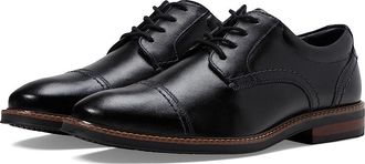 Nunn Bush Calderone Cap Toe Oxford Mens Lace Up Wing Tip Shoes Black : 10.5 W (EE), Leather