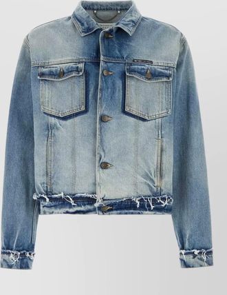 Maison Margiela long sleeve denim jacket chest and front pockets