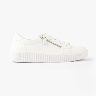 Gabor Wisdom Womens Trainers White Leather - Size UK 4.5