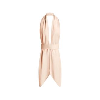 Alberta Ferretti Alberta Ferretti, Sleeveless Tops, female, Pink, Size: M Scarf-effect Open Back Top
