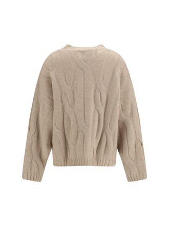 Allude Womens Cashmere And Silk Sweater With Voluminous Sleeves 48 Kashmir-Capra Hircus Kashmir/capra