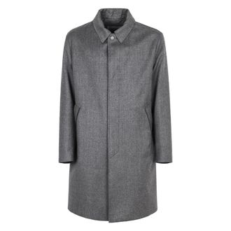Canali Single-Breasted Coats, male, Gray, 2XL, 3-in-1 Impeccabile Wool Car Coat
