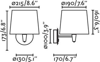 Faro Barcelona Conga Aplique De Pared Negro/negro 64307-03