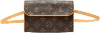 Louis Vuitton Pre-owned Pochette Florentine - Dames - Vintage Heuptassen - Bruin - ONE Size - Leer - Vintage