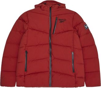 Reebok Mens Stretch Puffer Jacket - Rust - Size X-Large