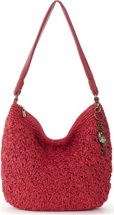 The Sak Sequoia Hobo Leather Bag in Scarlet Primrose Straw at Nordstrom
