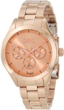 Invicta Angel Multi-Function Rose Dial Rose Gold-plated Ladies Watch 12467