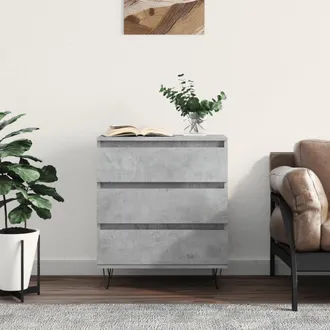 vidaXL Vidaxl - Aparador De Madera Contrachapada Gris Hormig&oacute;n 60x35x70 Cm