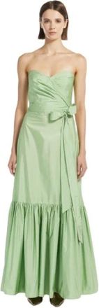Max Mara Kleedjes, Dames, Groen, M, Elegante Array Jurk
