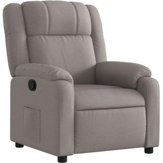 vidaXL Sill&oacute;n Reclinable De Tela Gris Taupe Vidaxl