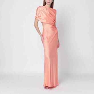Stella McCartney Pink shiny satin maxi dress