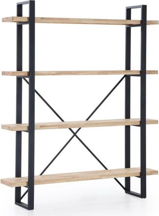 Home Heavenly Home Heavenly - Estantería Alta Chic - Diseño Industrial Estructura Metálica y Estantes de Madera Roble Salvaje, 150x30x180 cm es Color : Roble