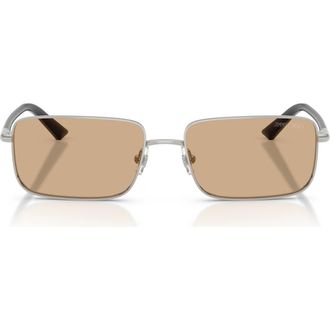 Jimmy Choo London 55mm Rectangular Sunglasses in Silver/light Yellow at Nordstrom