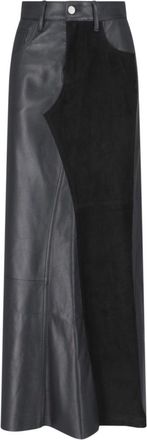Maison Margiela Maxi Leather Skirt - Black