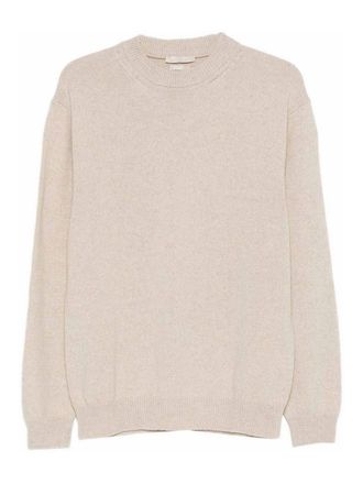 Daniele Fiesoli Beige Cashmere Crew Neck Sweater