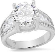 HMY Jewelry Simulated Diamond Ring in Silver at Nordstrom Rack, Size 6