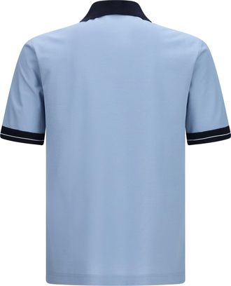 Ferragamo Mens Short-Sleeve Polo Beige Patterned Medium Cotton Shirts T-shirts And Polos