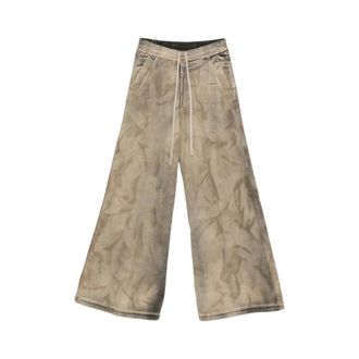 Rick Owens Wide Trousers, male, Beige, Size: XL Wide Trousers