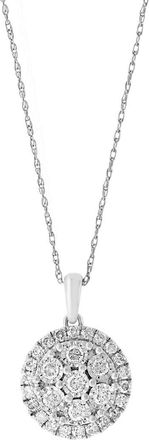 Effy Sterling Silver Diamond Disc Pendant Necklace at Nordstrom Rack, Size 18