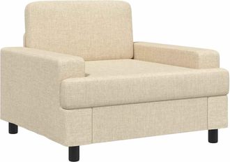 vidaXL Sill&oacute;n Crema Tela Vidaxl