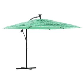 Berkfield Home Garden Parasol with Steel Pole Green 246x246x230 cm | Size: 246 x 246 x 230 cm