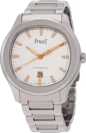 Piaget Polo Date Automatic Diamond White Dial Watch G0A50028