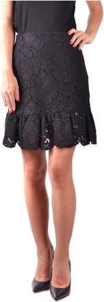 Philosophy di Lorenzo Serafini Zwarte Rits Rok Herfst/Winter Collectie - Dames - Korte rokken - Zwart - M - Katoen - Rokken