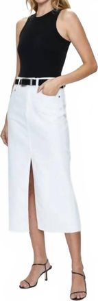 Pistola Denim Alice Midi Skirt In White