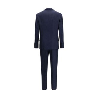 Brunello Cucinelli Mens Blue Wool Oves Aries Two-Piece Suit