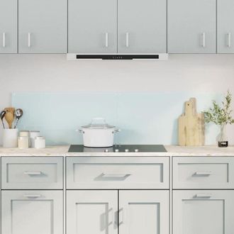 vidaXL Salpicaderos De Cocina 2 Uds Vidrio Templado Blanco 80x40 Cm Vidaxl