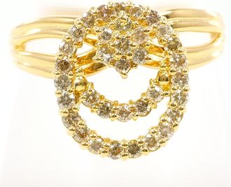 C&A Brown Yellow Gold Yellow Gold (18K) Band Ring (Pre-Owned)