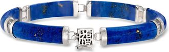 Ross-Simons Lapis Bless Bracelet in Sterling Silver