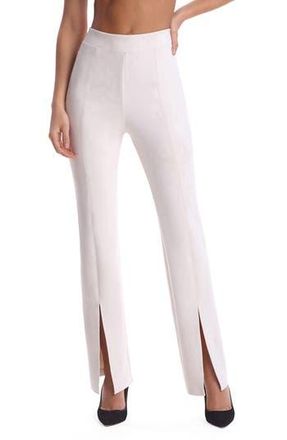 Commando Front Slit Faux Suede Leggings in Bone at Nordstrom Rack, Size X-Large