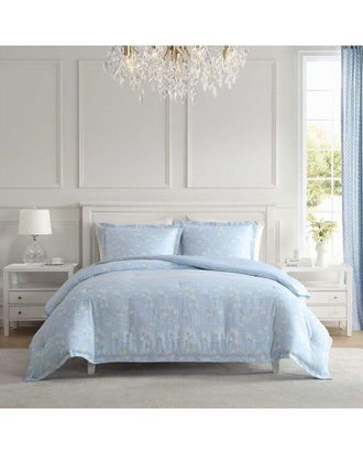 Laura Ashley Magnolia Grove Cotton Sateen Comforter Set