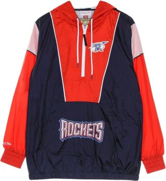 Mitchell & Ness Threadable Wind Breakher NBA Hoogtepunt - Heren - Windbreakers - Rood - L - Fitness