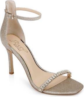 Badgley Mischka Adriane Jeweled Strap Sandal in Lt Gold at Nordstrom Rack, Size 5.5