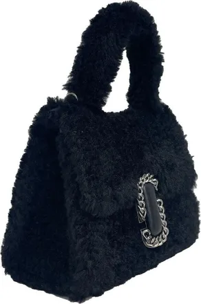 Marc Jacobs Fur Top Handle Bag - Black