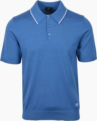 Paul Smith Mens PAUL SMITH SWEATER SS POLO BLUE - Size: 44