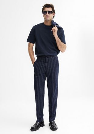 Lindbergh Mens Etched double stripe pant Loose fit