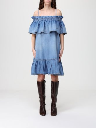 Pinko Cotton Dress with Flounce