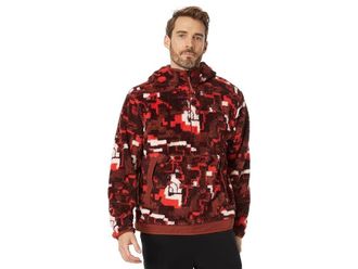 The North Face Campshire NF0A84HX Mens Fiery Red 1/4 Zip Fleece Hoodie SGN046