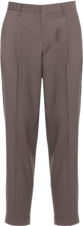 BRIGLIA 1949 Brown Tiberios Wool Straight-Leg Pants